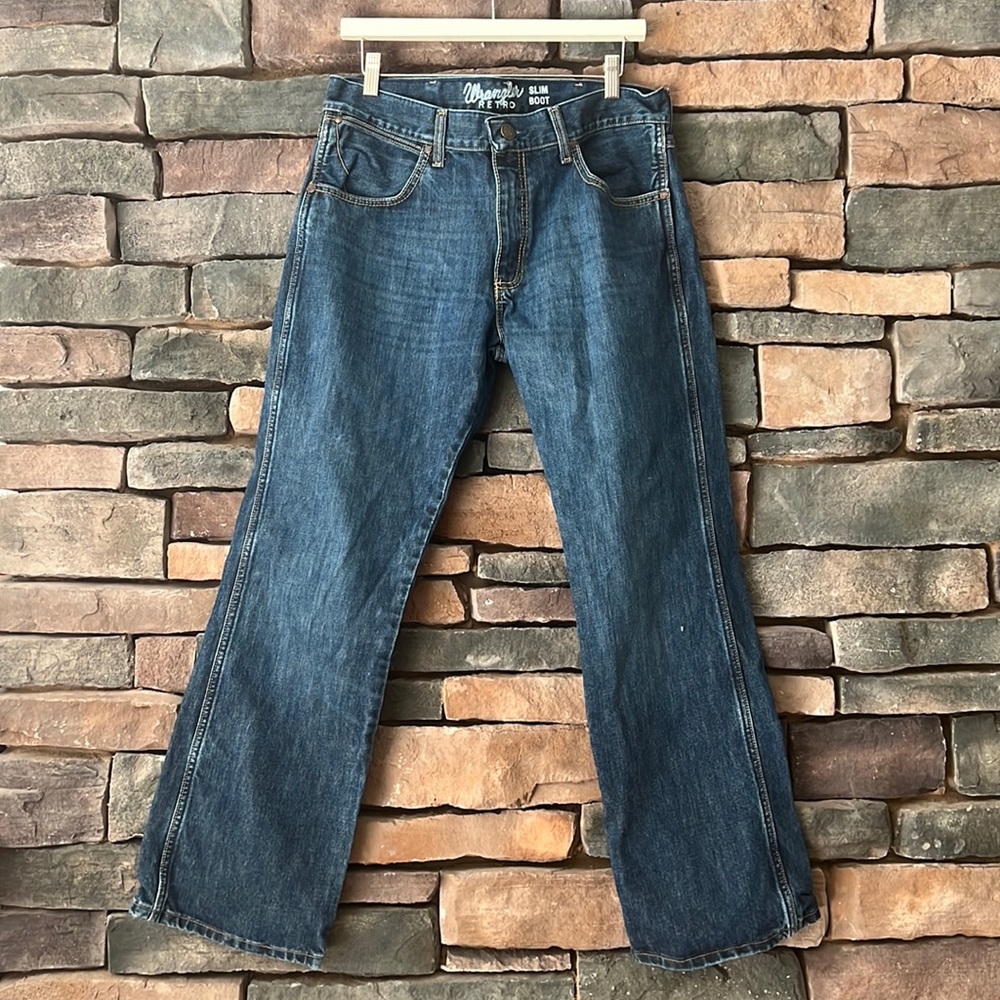Mens | Wrangler | Retro Slim Boot | Denim | 33 X 30